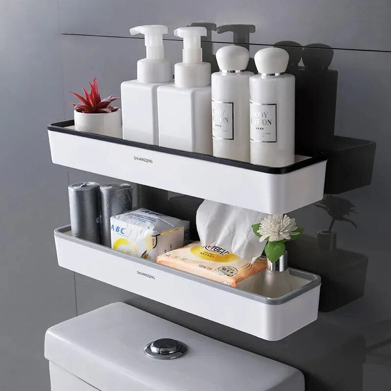 SkandiShop Toilet Bathroom Storage Cabinet Rack Wall Hanging